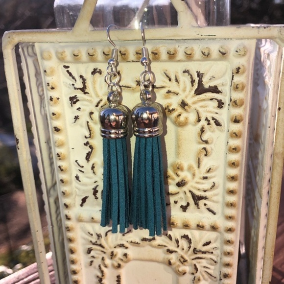 Fringe Faux Leather Earrings - Picture 2 of 2